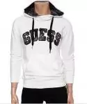 2012 guess veste mode hoodie mot haut blanc